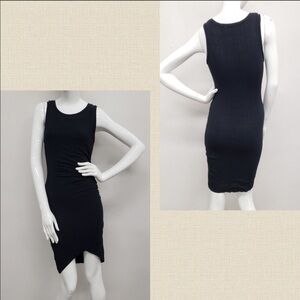 Anthropologie Black Ribbed Dress, size XXS